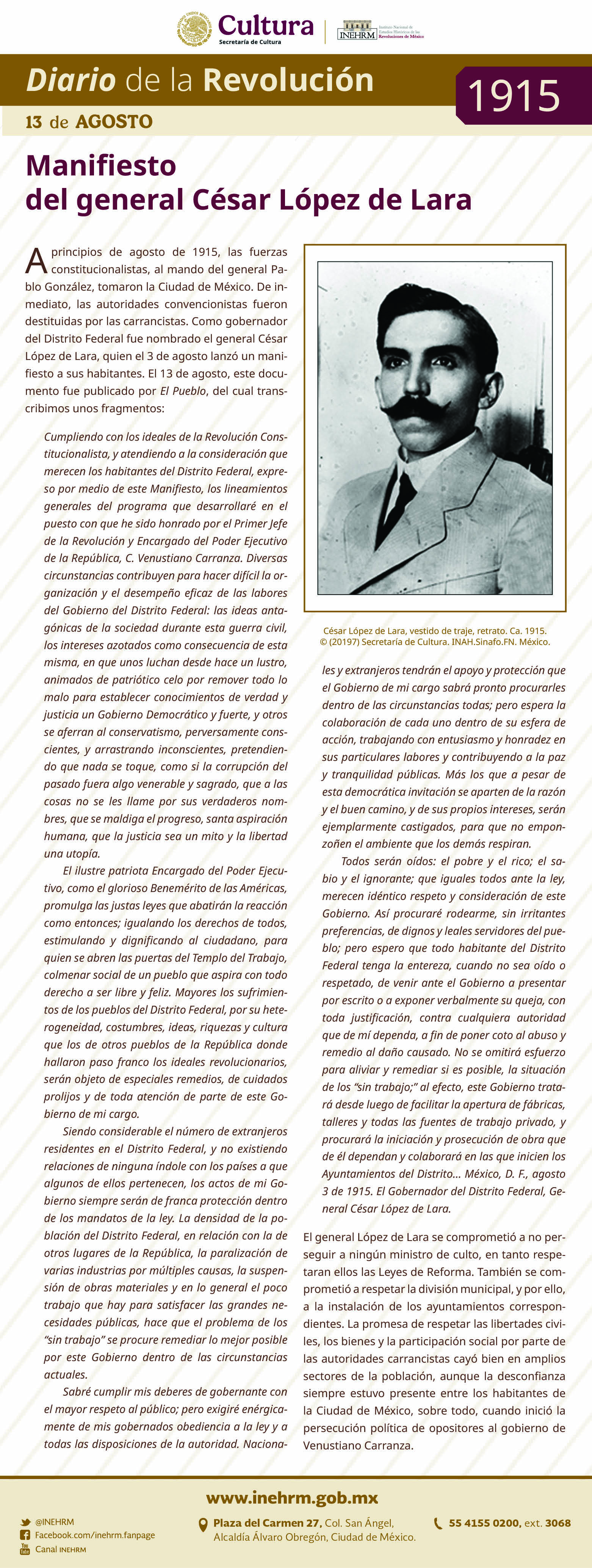 13 de agosto 1915